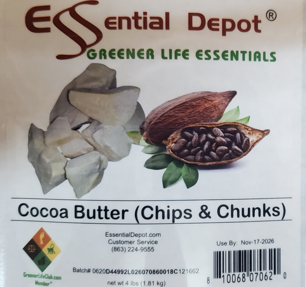 Cocoa Butter (Chips & Chunks) GLC Square pail Pail Square 1 Gallon