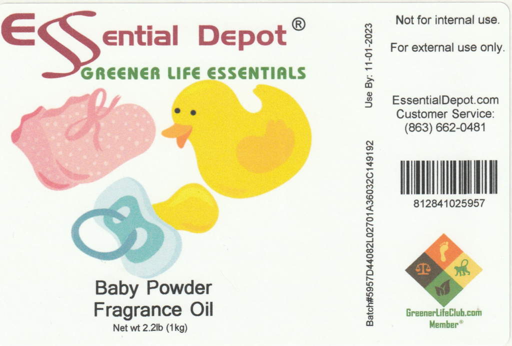 Baby Powder Fragrance Oil 1 KG Bottle for Essential Depot assigned 11