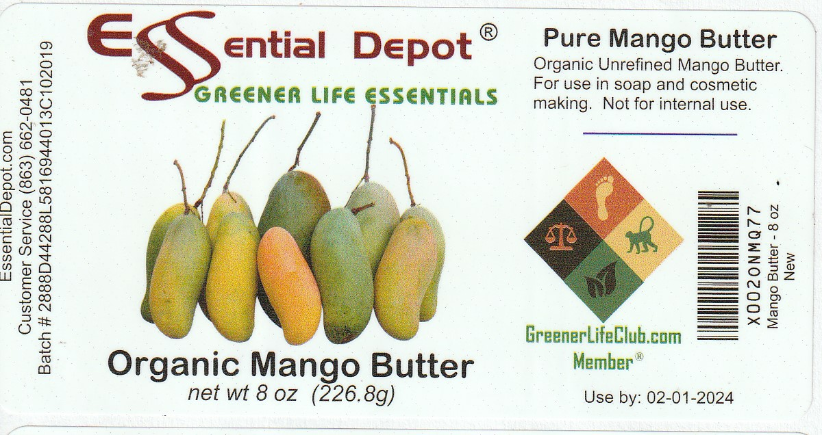 Organic Mango Butter 8oz Cylinder Wide Mouth for Amazon