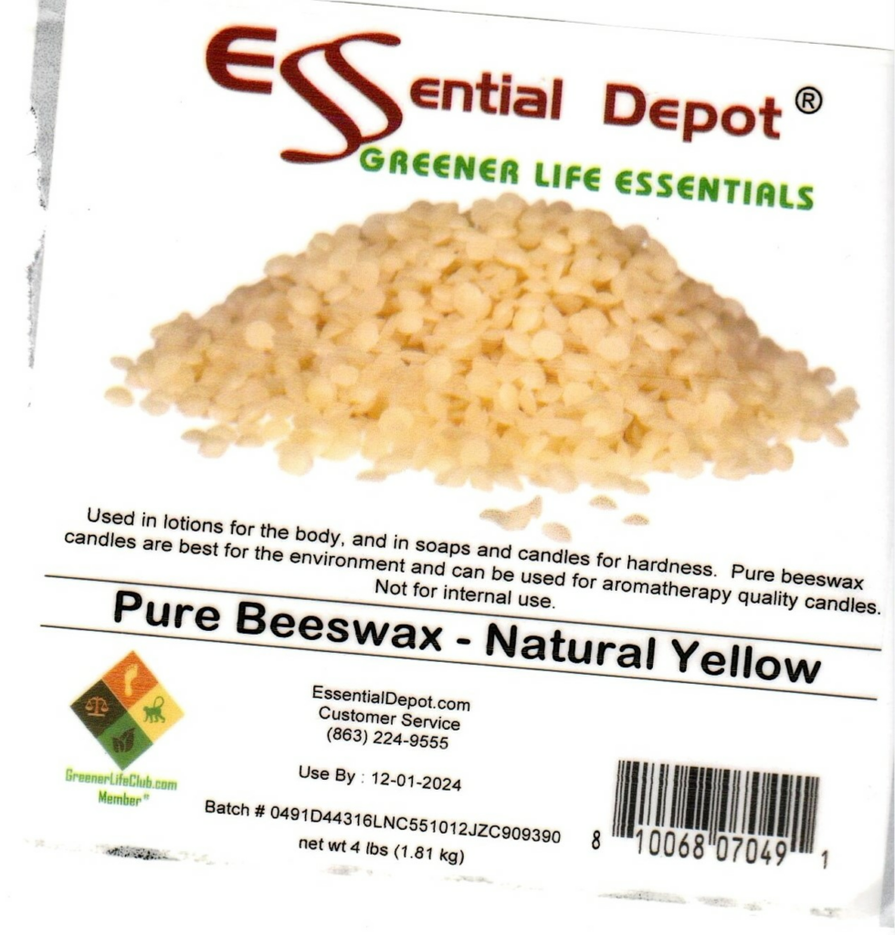 Bees Wax Yellow Pail Square 1 Gallon GLC Box for Essential Depot assigned 12/08/2022 632 am